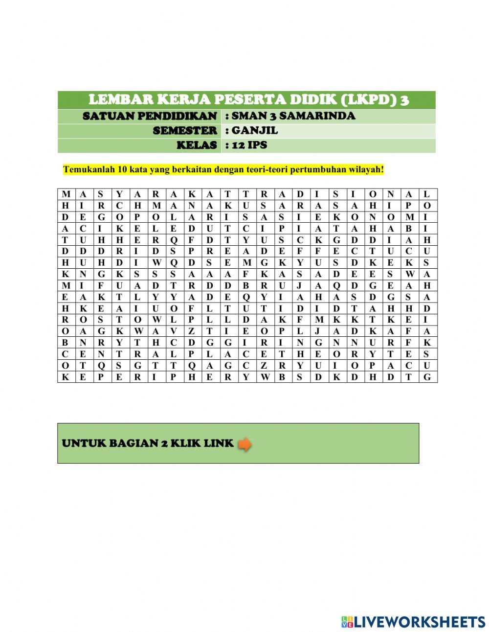 Tugas 3 teori pembangunan wilayah