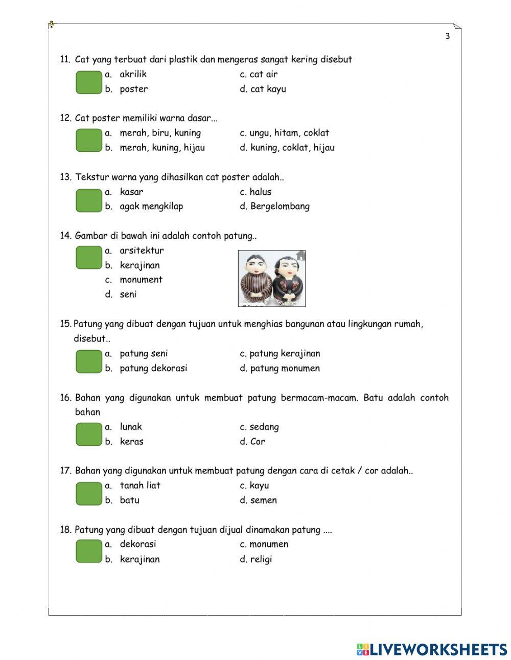 Penilaian Harian Tema 1 SBdP
