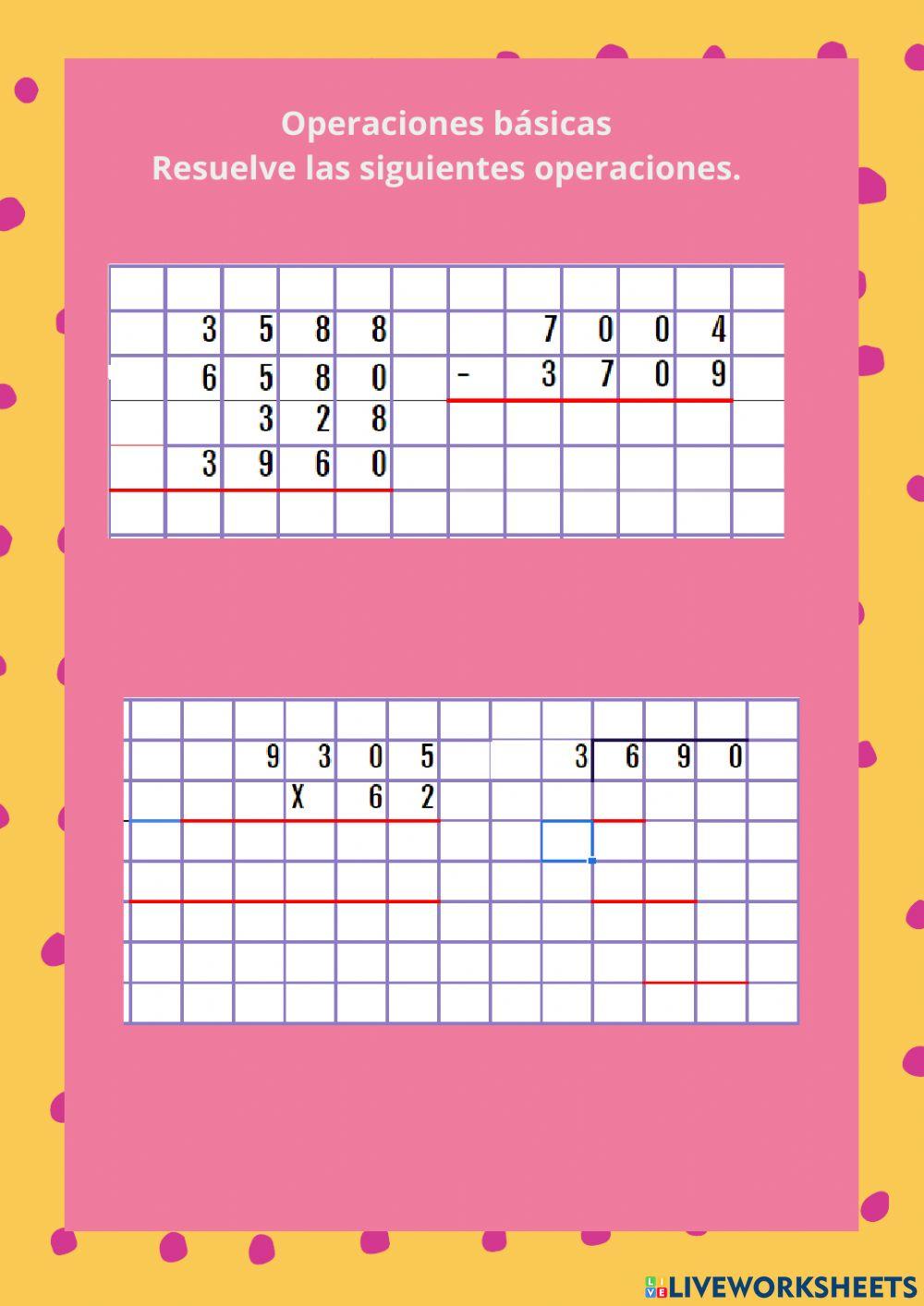 Operaciones básicas