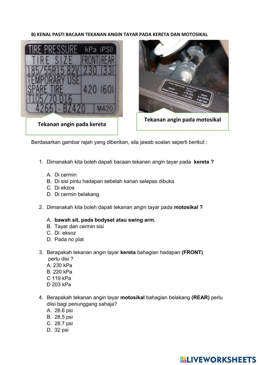 Cara pam tayar yang betul