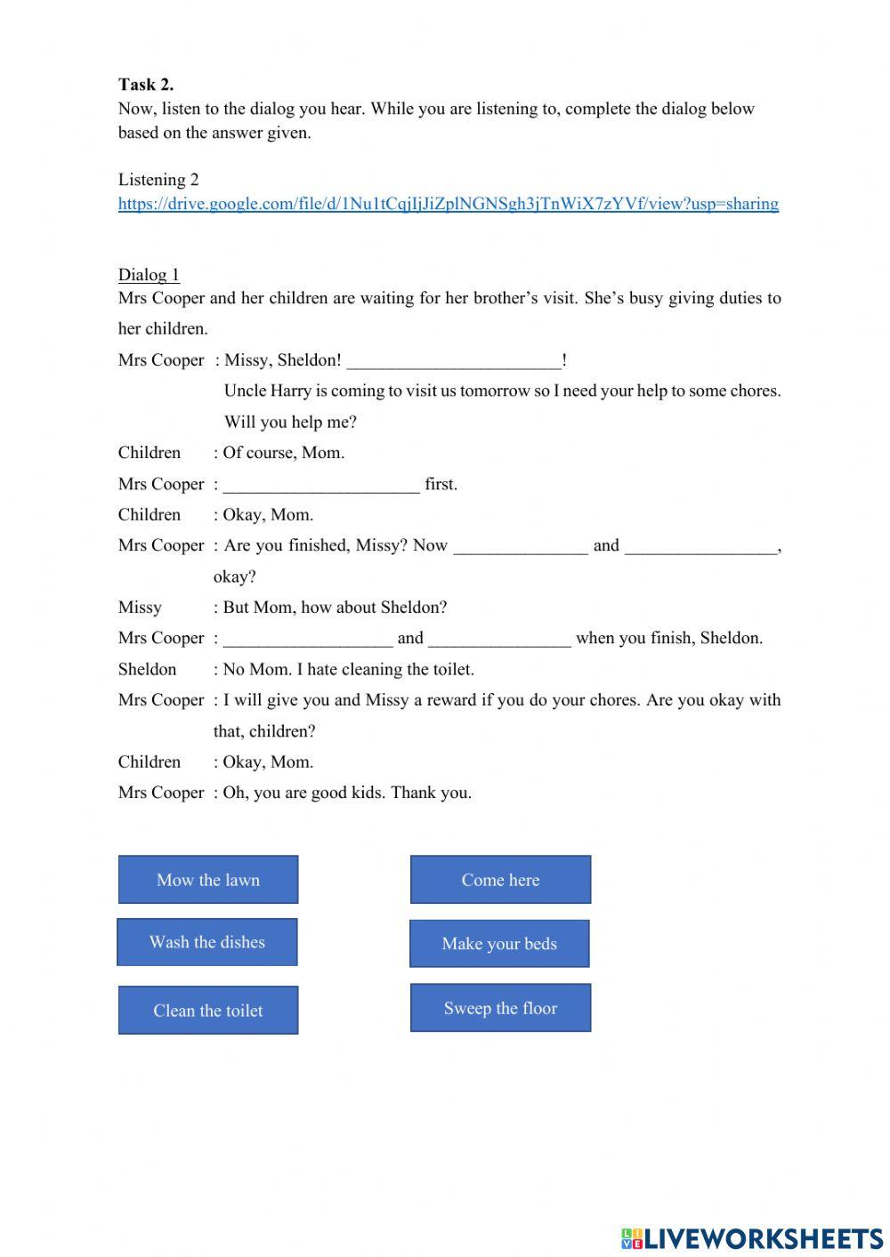 Listening Instructions