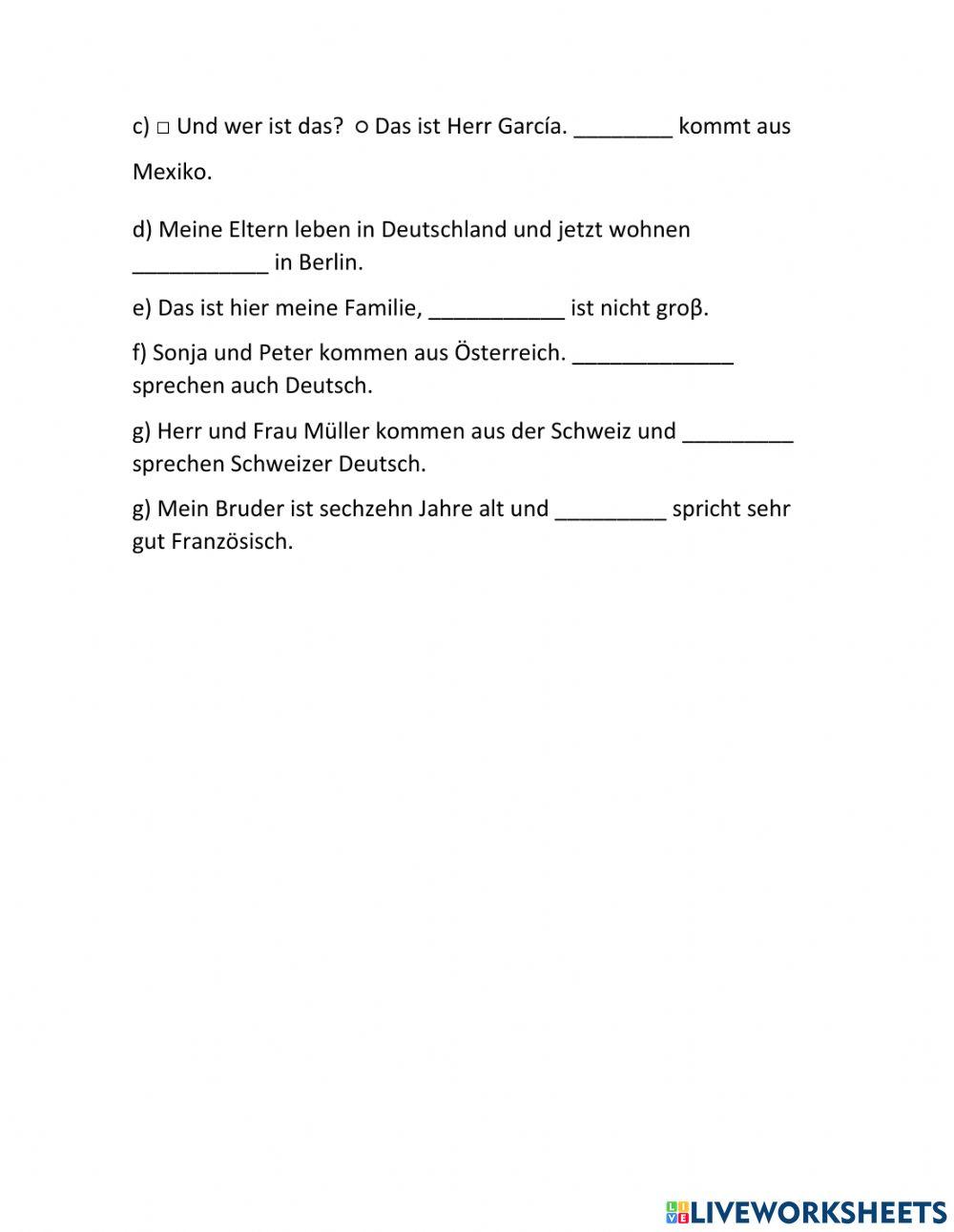 Konjugation 1 Online Exercise For Live Worksheets Konjugation 1 Online Exercise For Live Worksheets