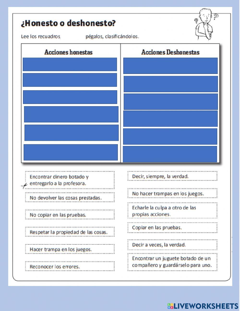 La honestidad y justicia