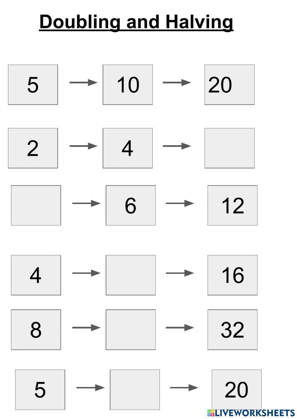 Doubling and Halving