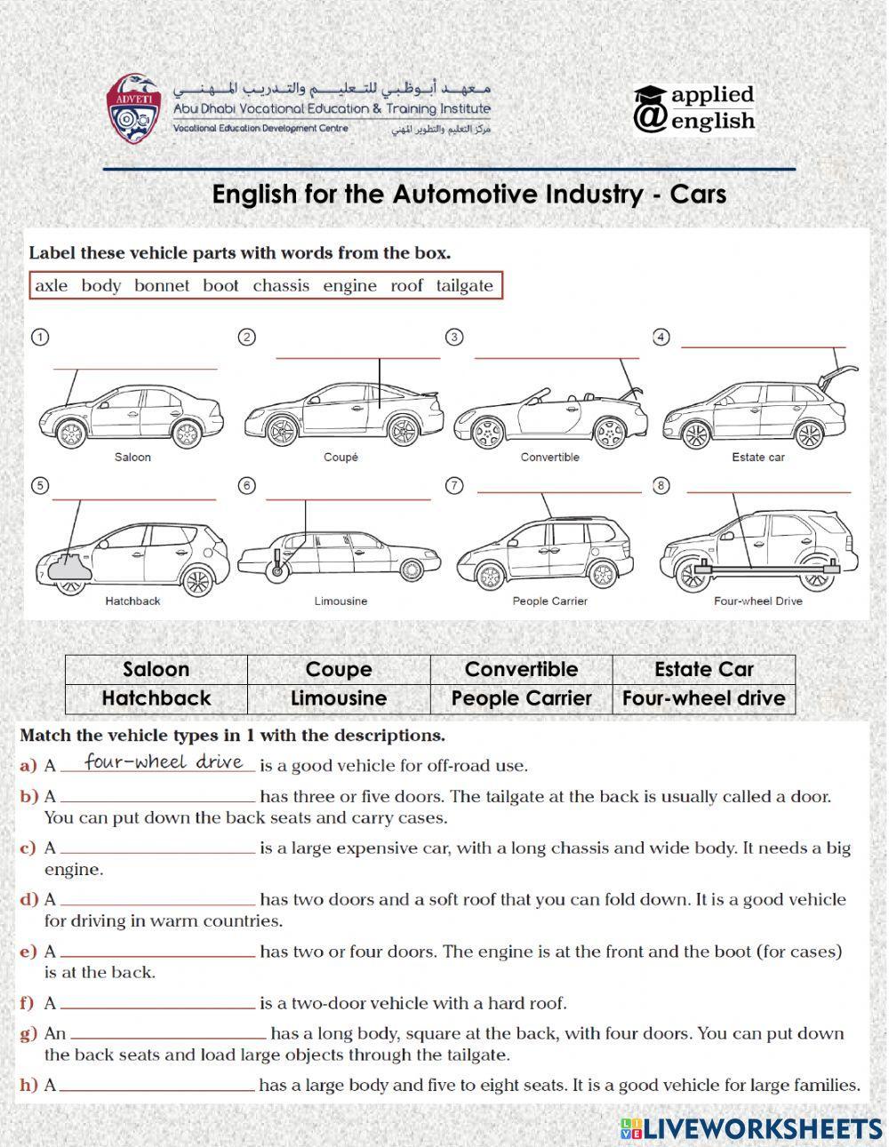 English for Automotive Industry