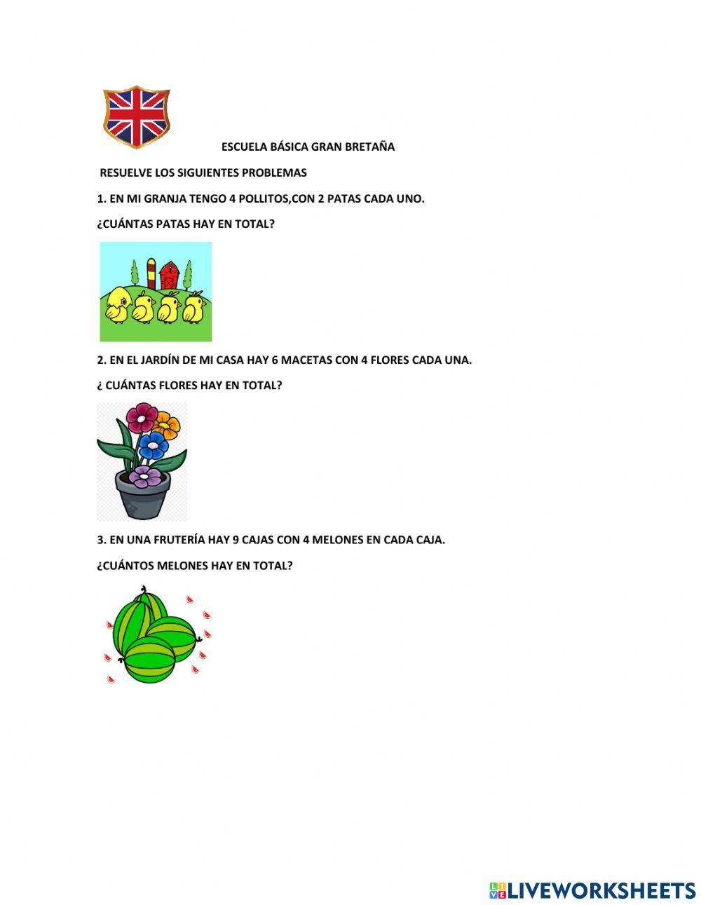 Multiplicaciones problemas