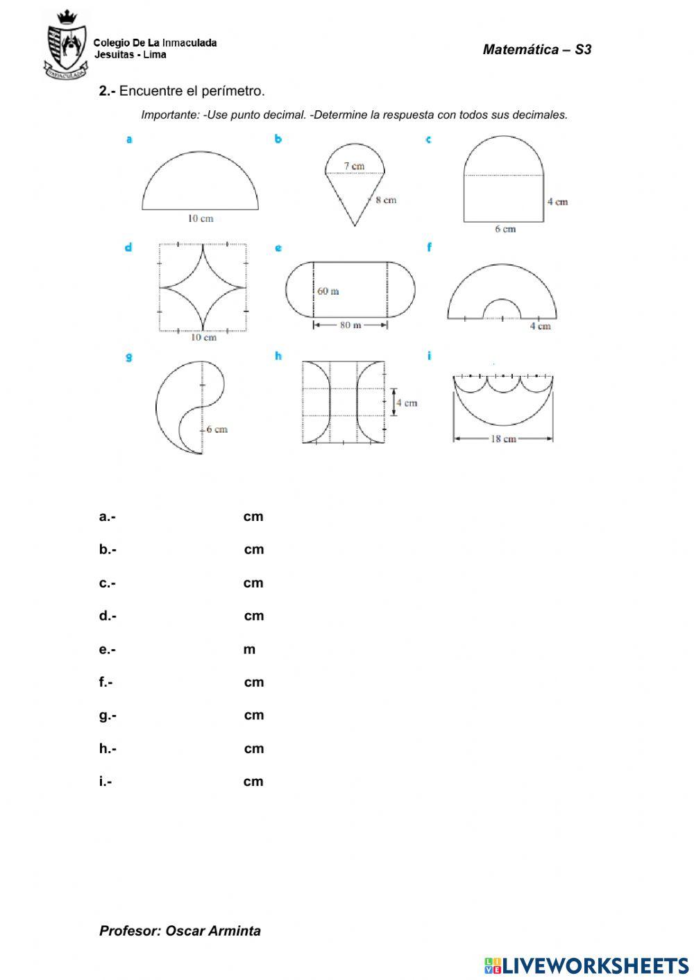 Circunferencia - Círculo