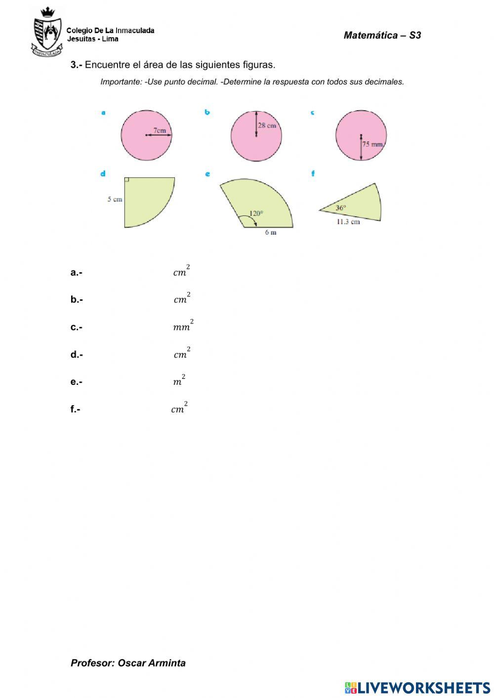 Circunferencia - Círculo