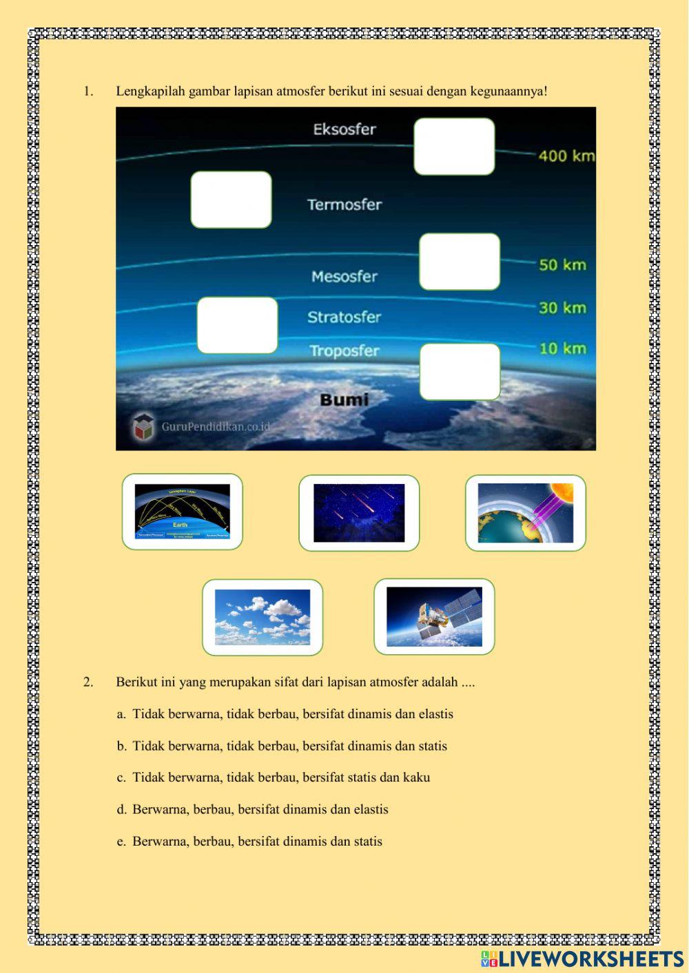 Dinamika atmosfer dan dampaknya terhadap kehidupan