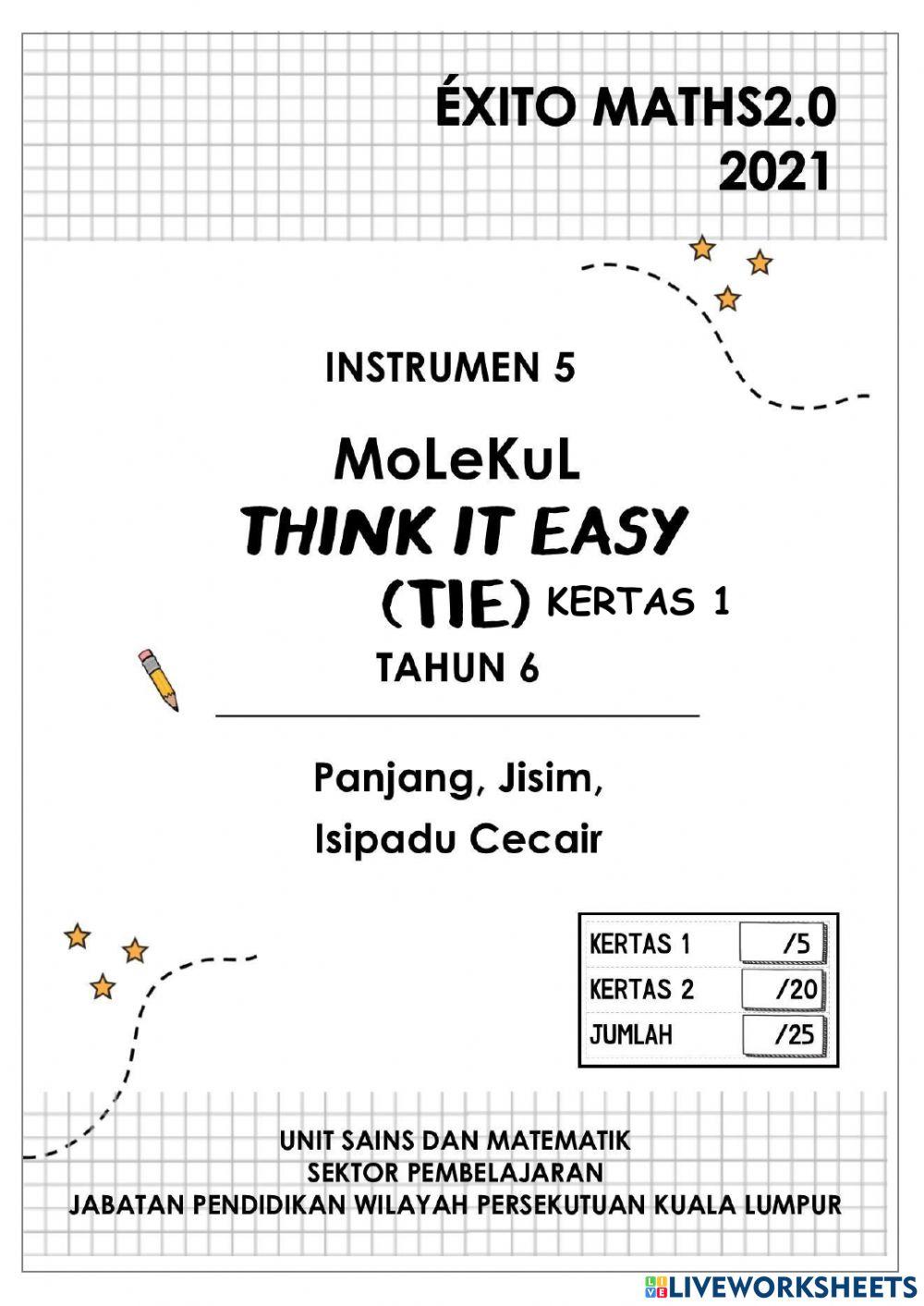 Tie5 K1 tahun 6 exito maths2.0