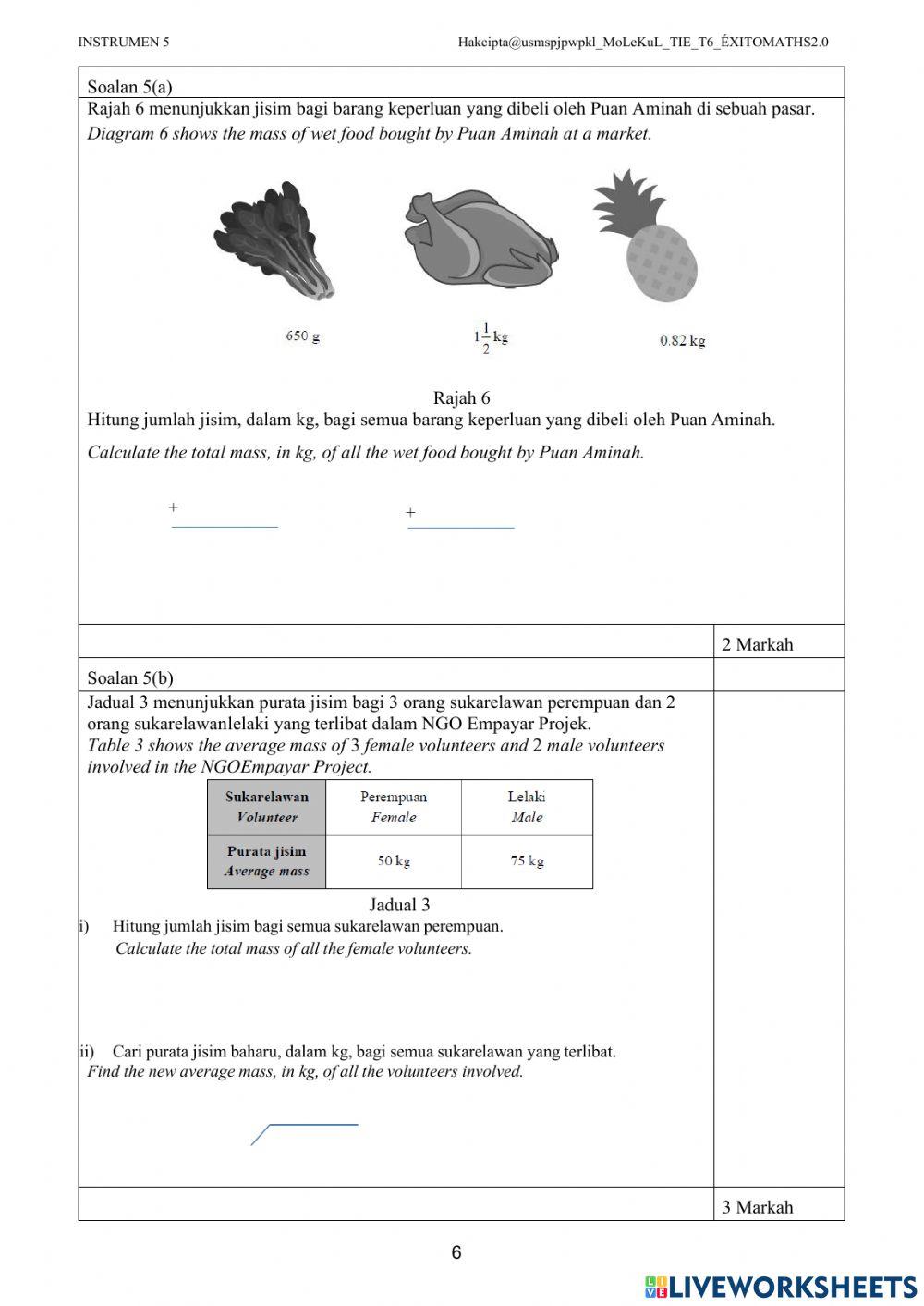 Tie5 K2 tahun 6 exito maths2.0