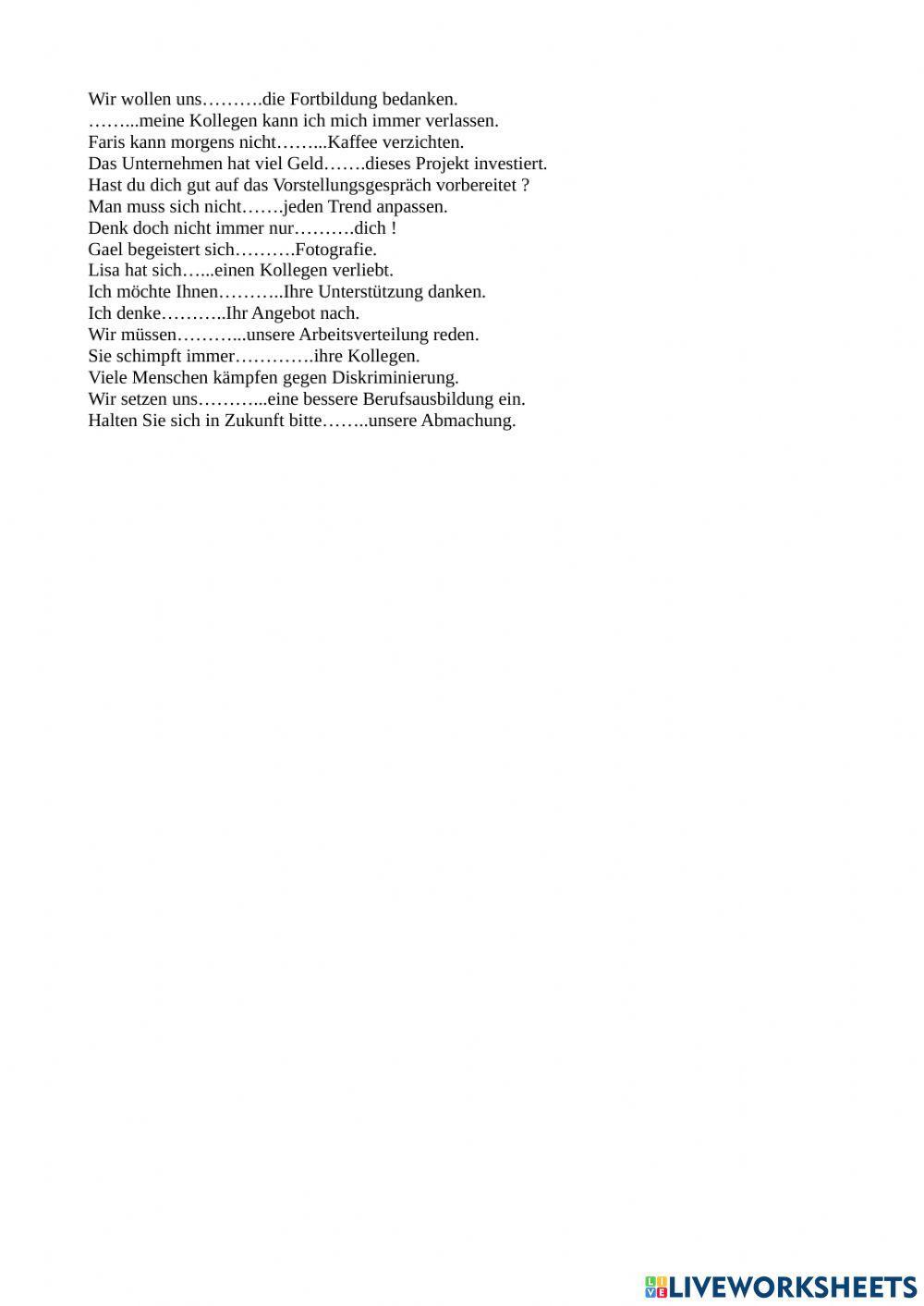 Präpostion mit Akusativ