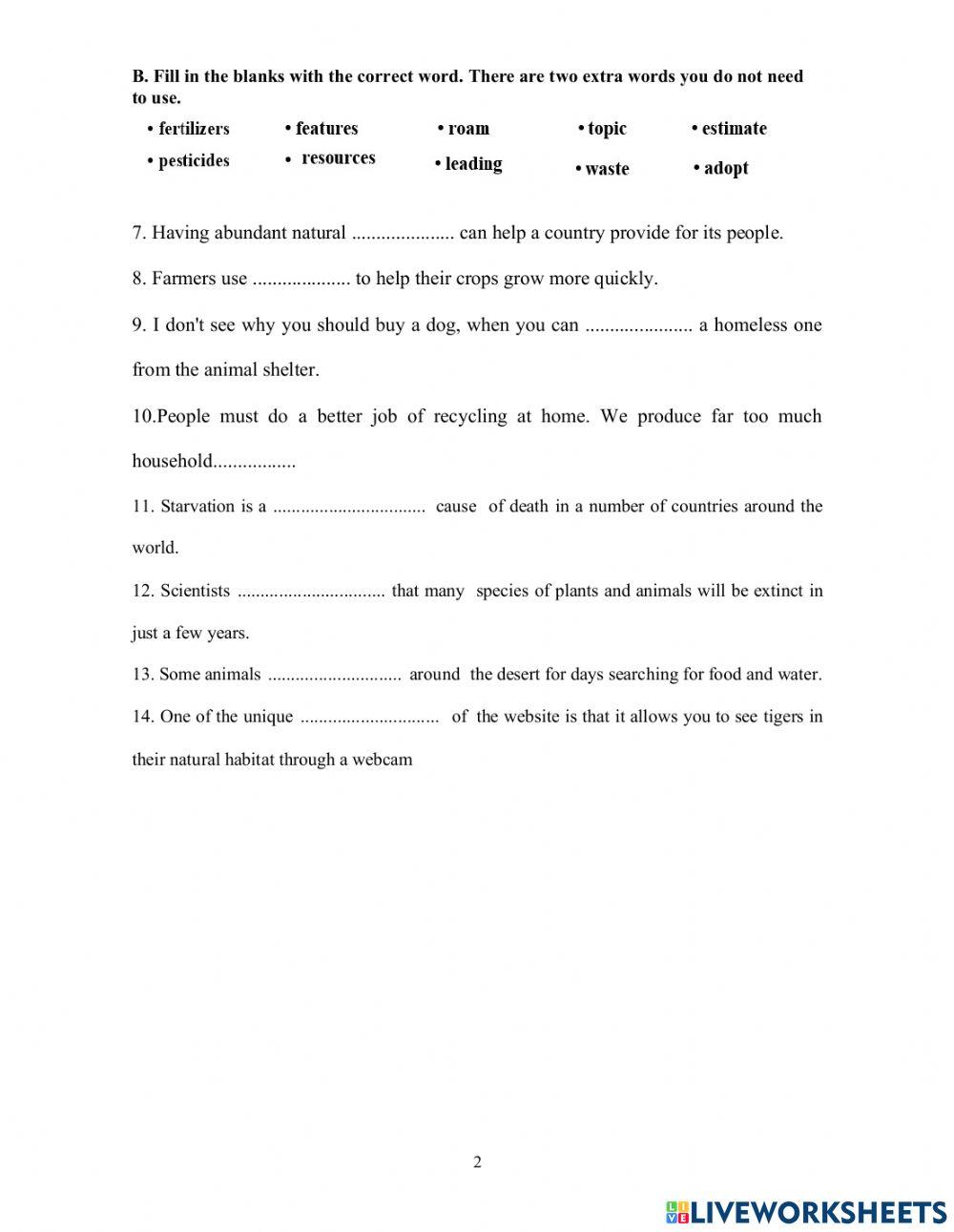 DS - Access 4 - Test 3 Vocab + Gr