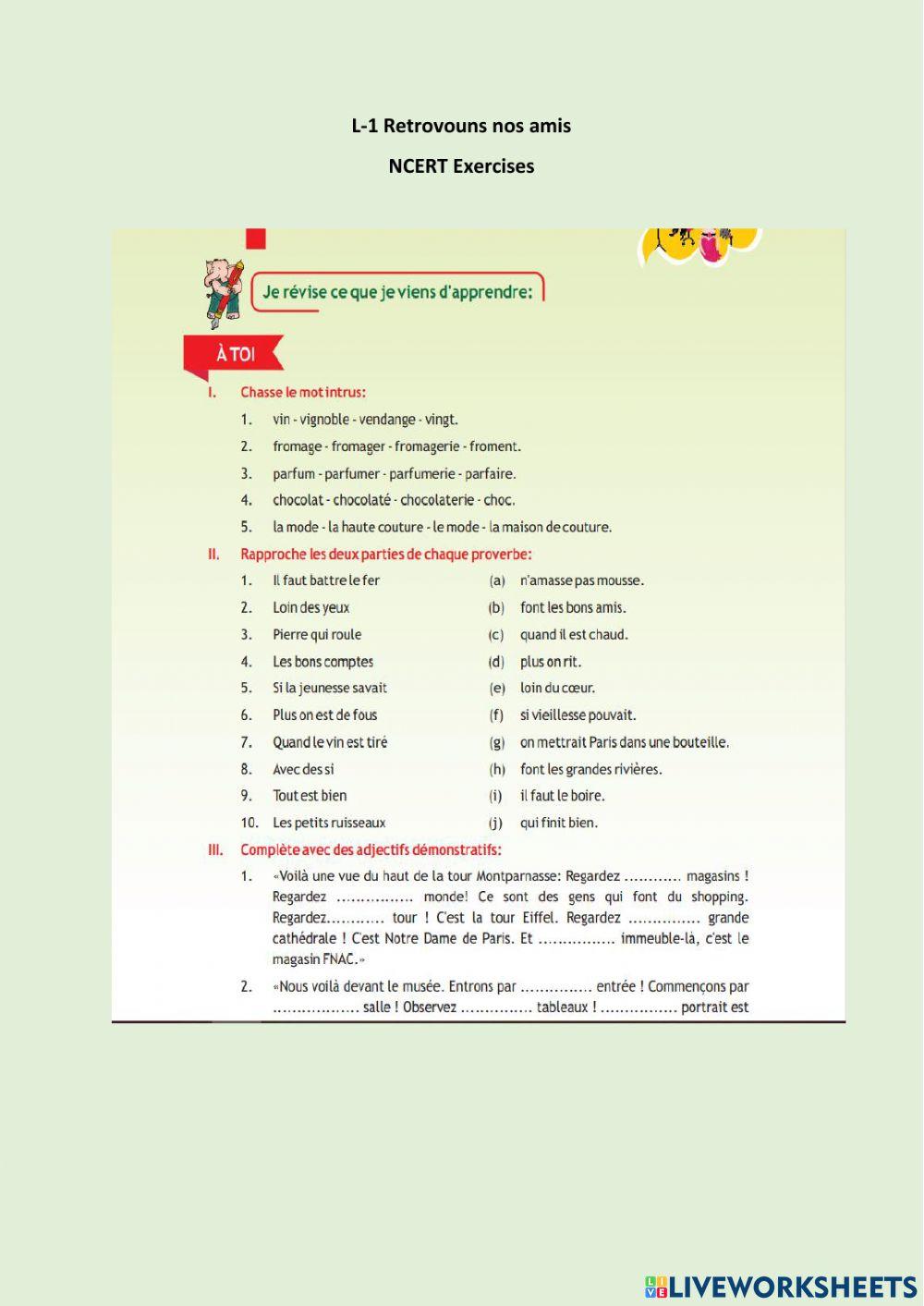 Grade 10 L-1 NCERT Ex-1