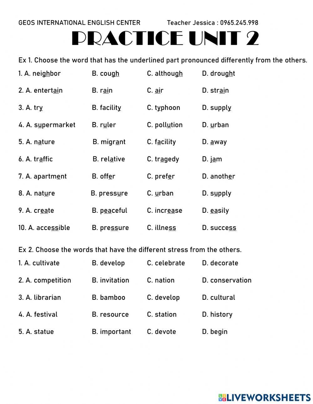 City and countryside -Practice U2