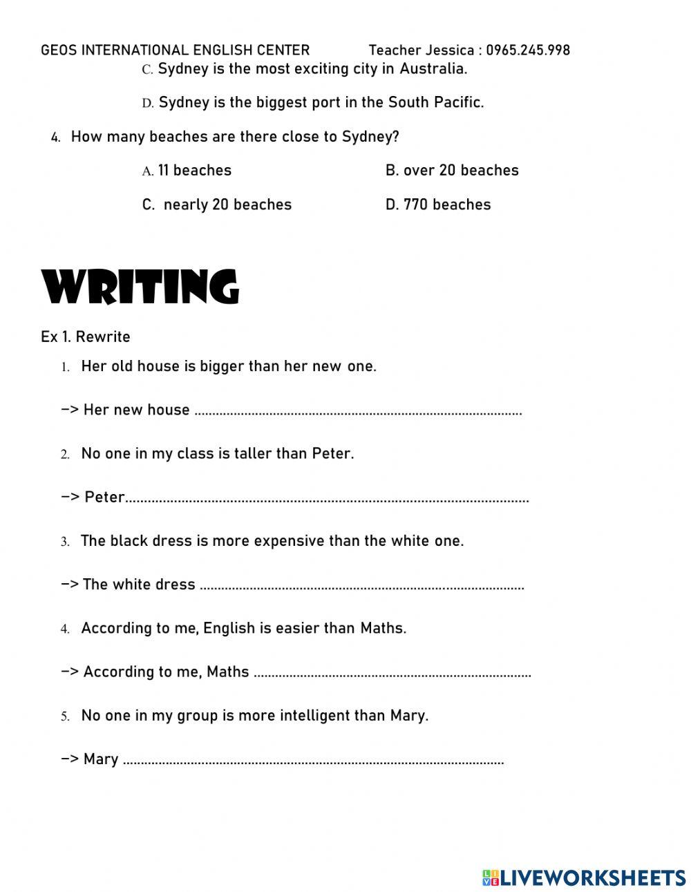 City and countryside -Practice U2