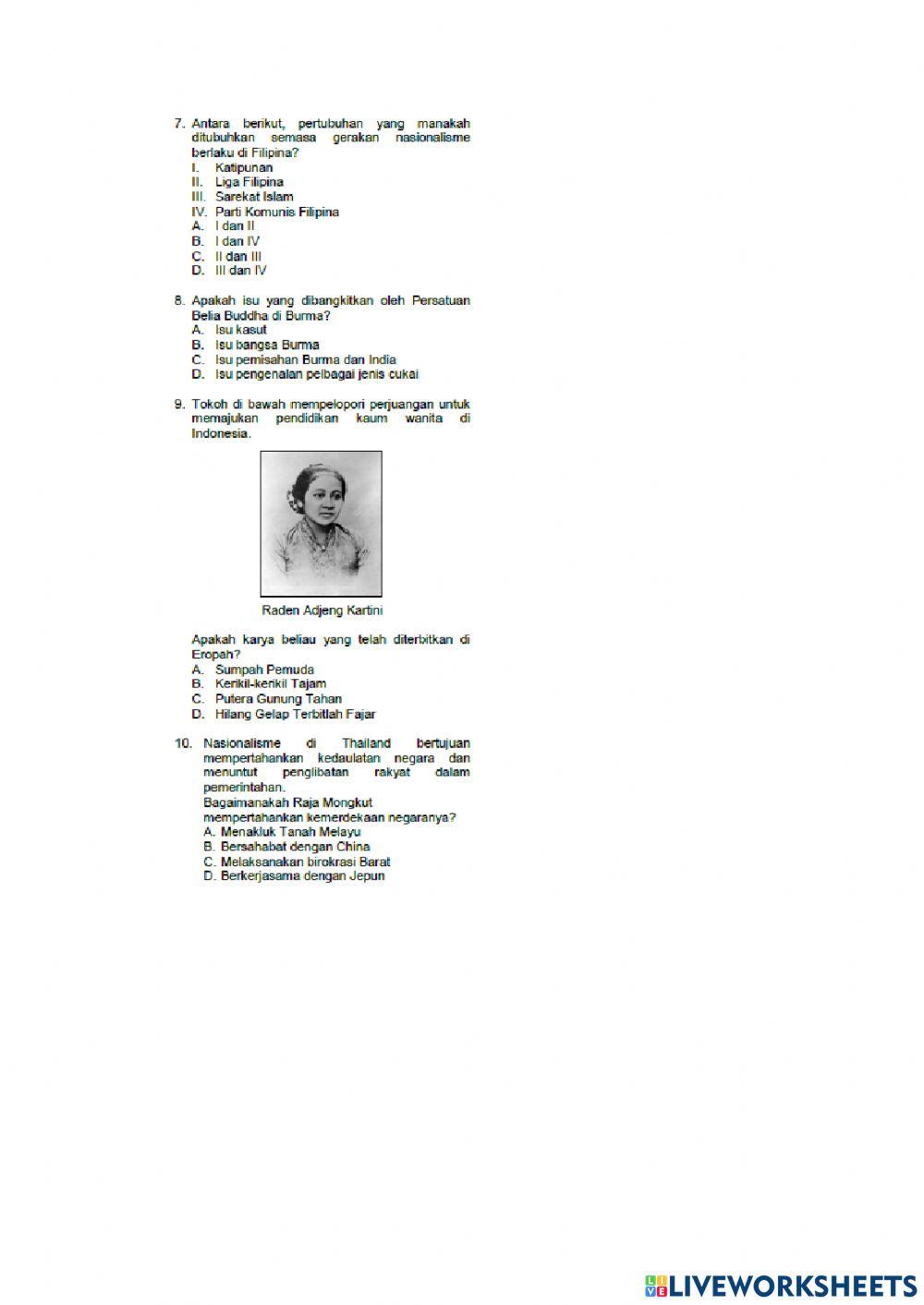 Latihan Sejarah Bab 2 Tingkatan 4 (set 1) Latihan Sejarah Bab 2 Tingkatan 4 (set 1)