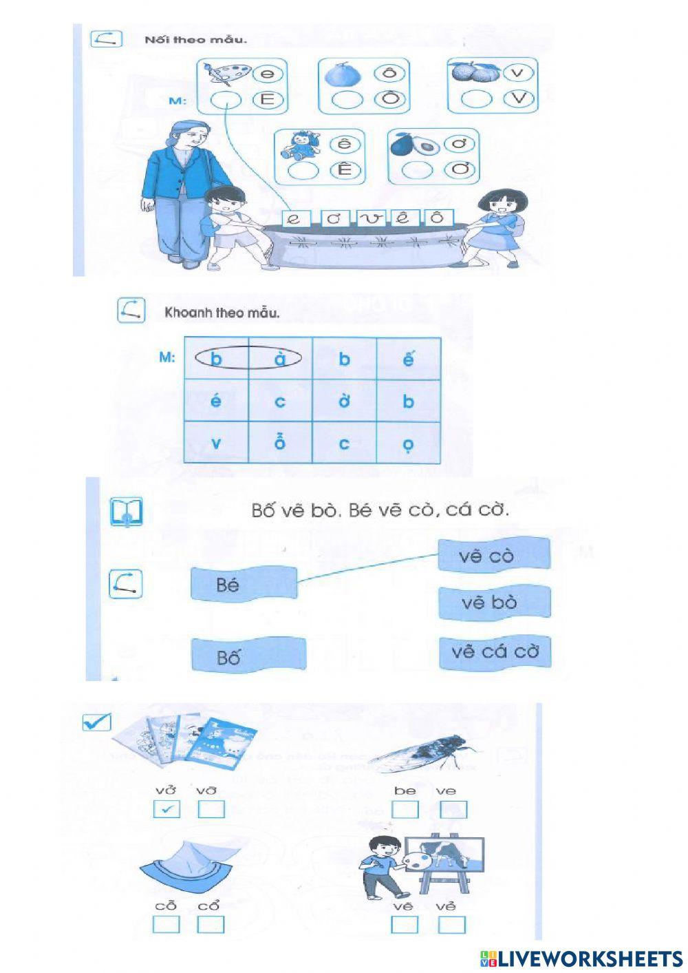 Ôn tiếng việt lớp 1 tuần 2