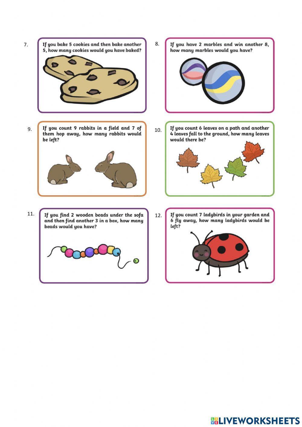 Word Problem for grade 1