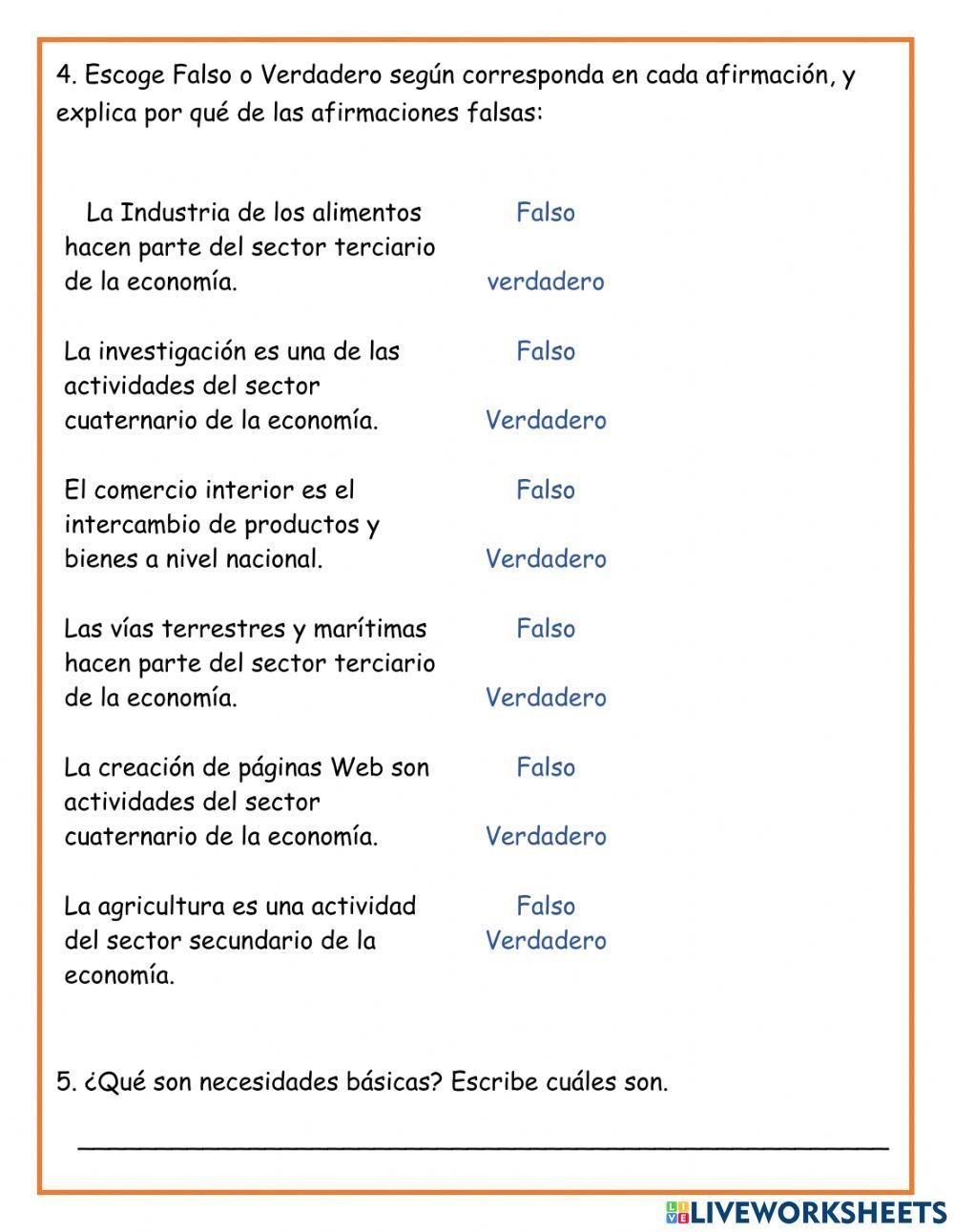 Sectores de la Economía