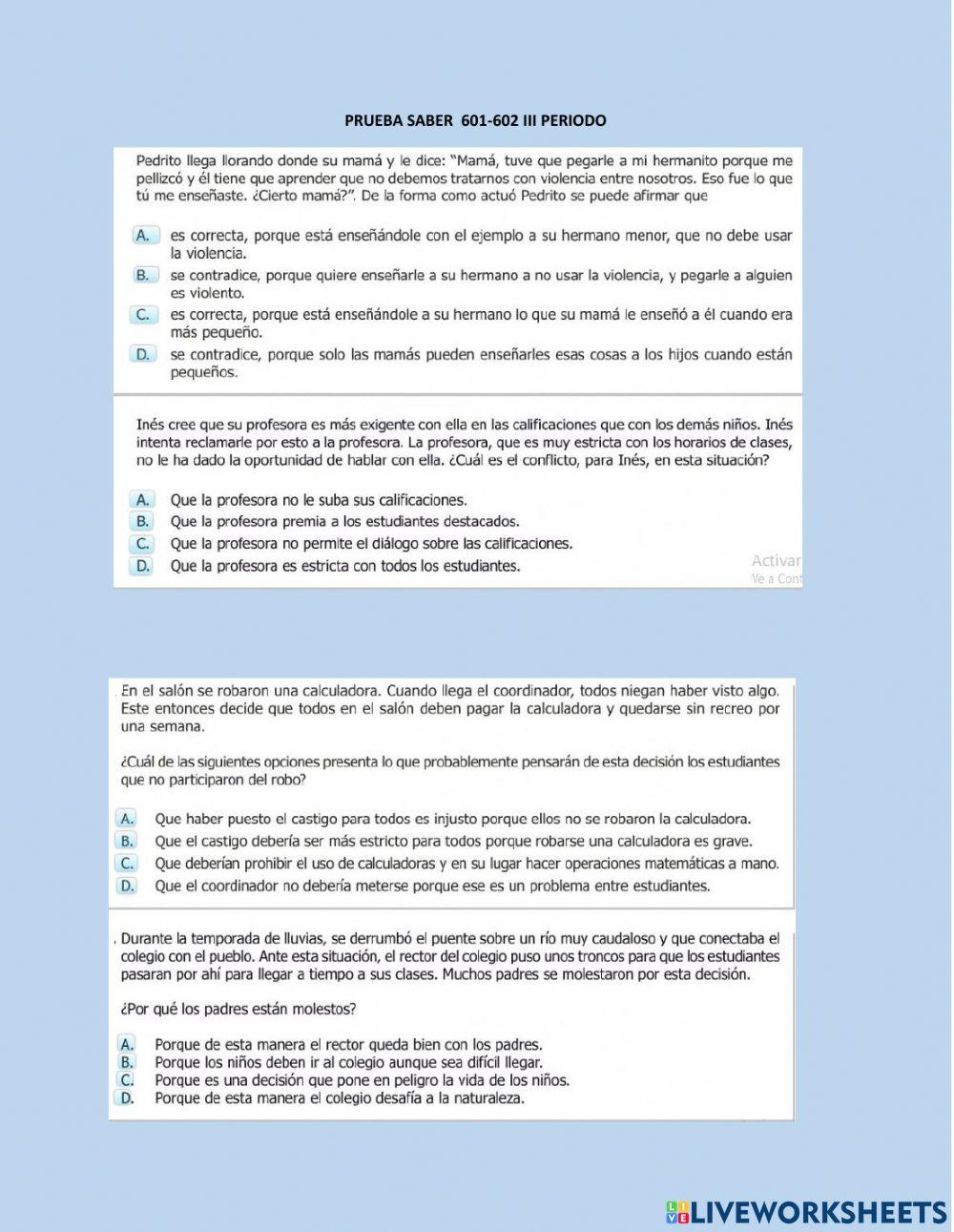 Prueba saber 601-602