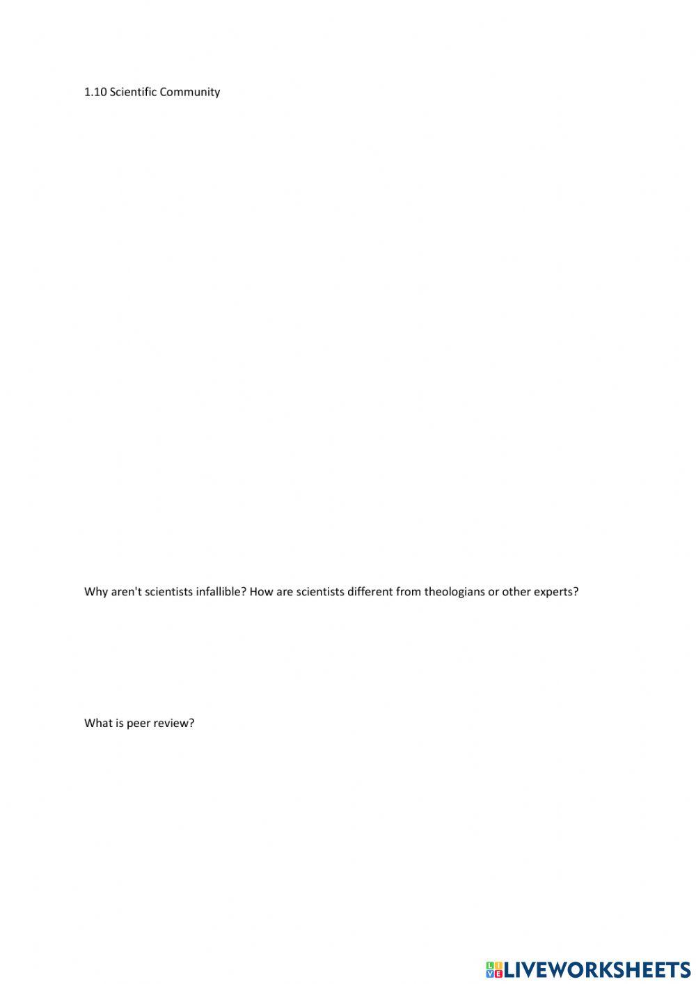 1.10 Scientific Community