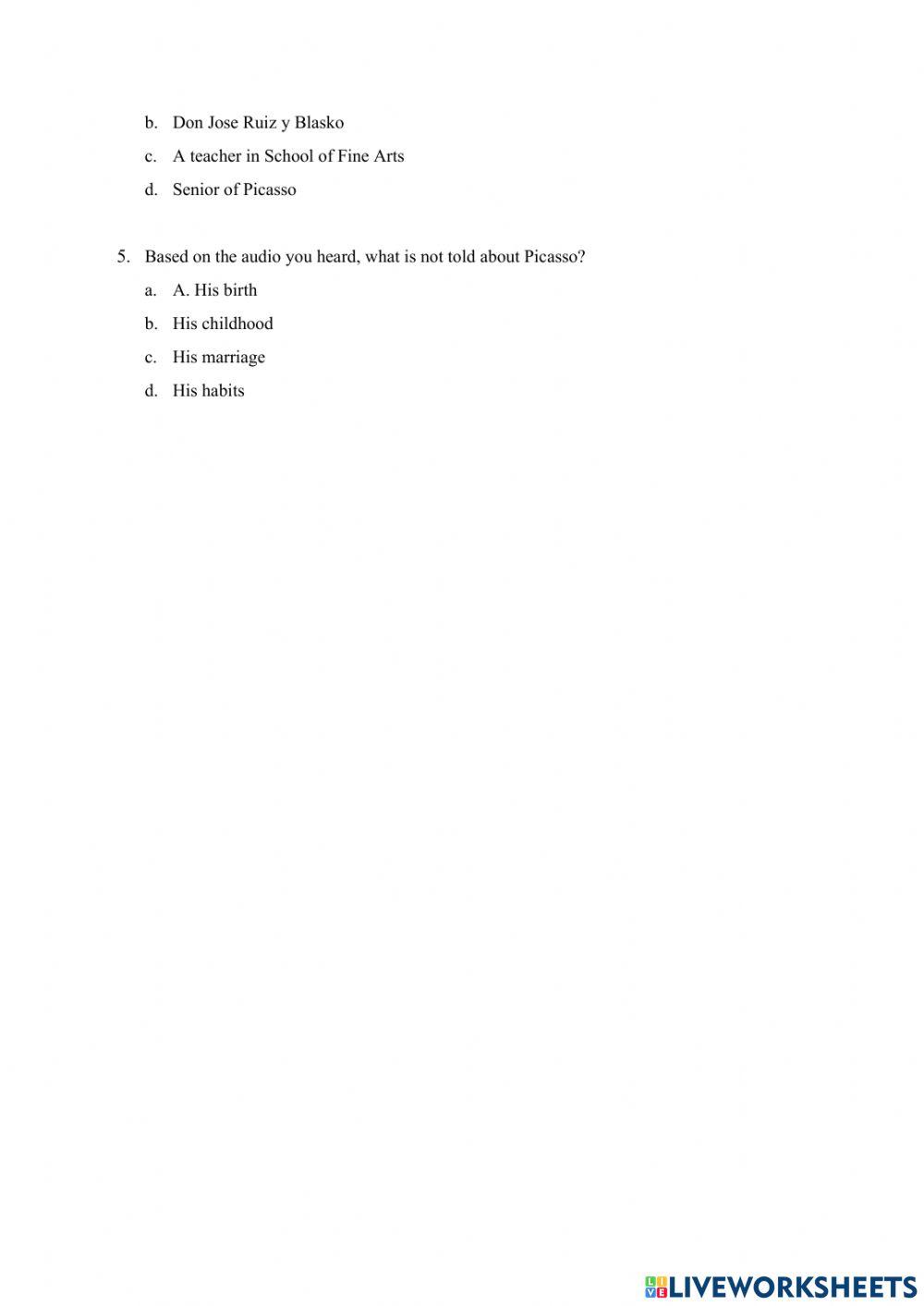 Soal latihan biography text