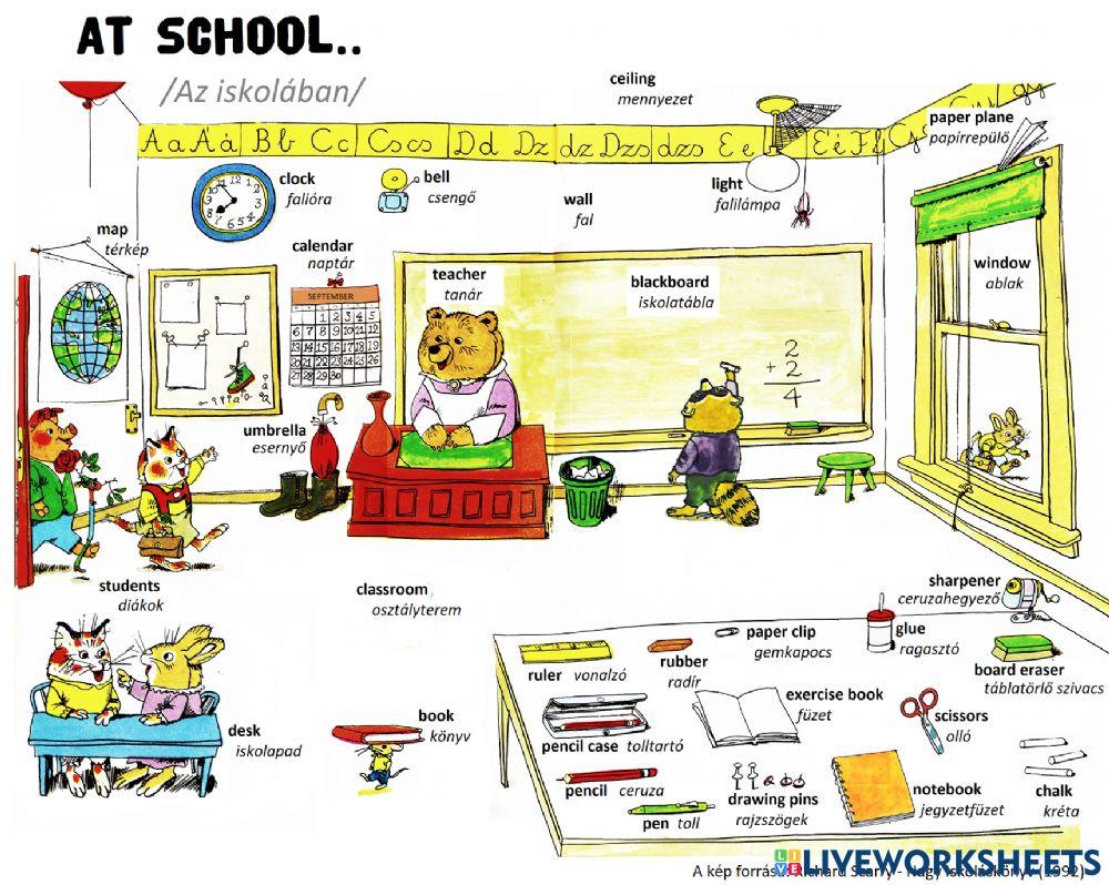 At school - szótanuló verseny 1. forduló