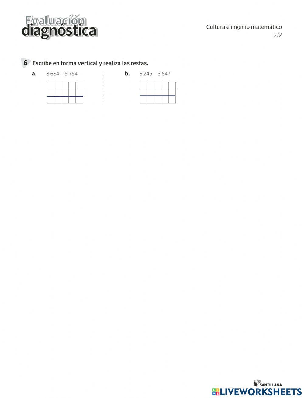 Evaluación de diagnóstico