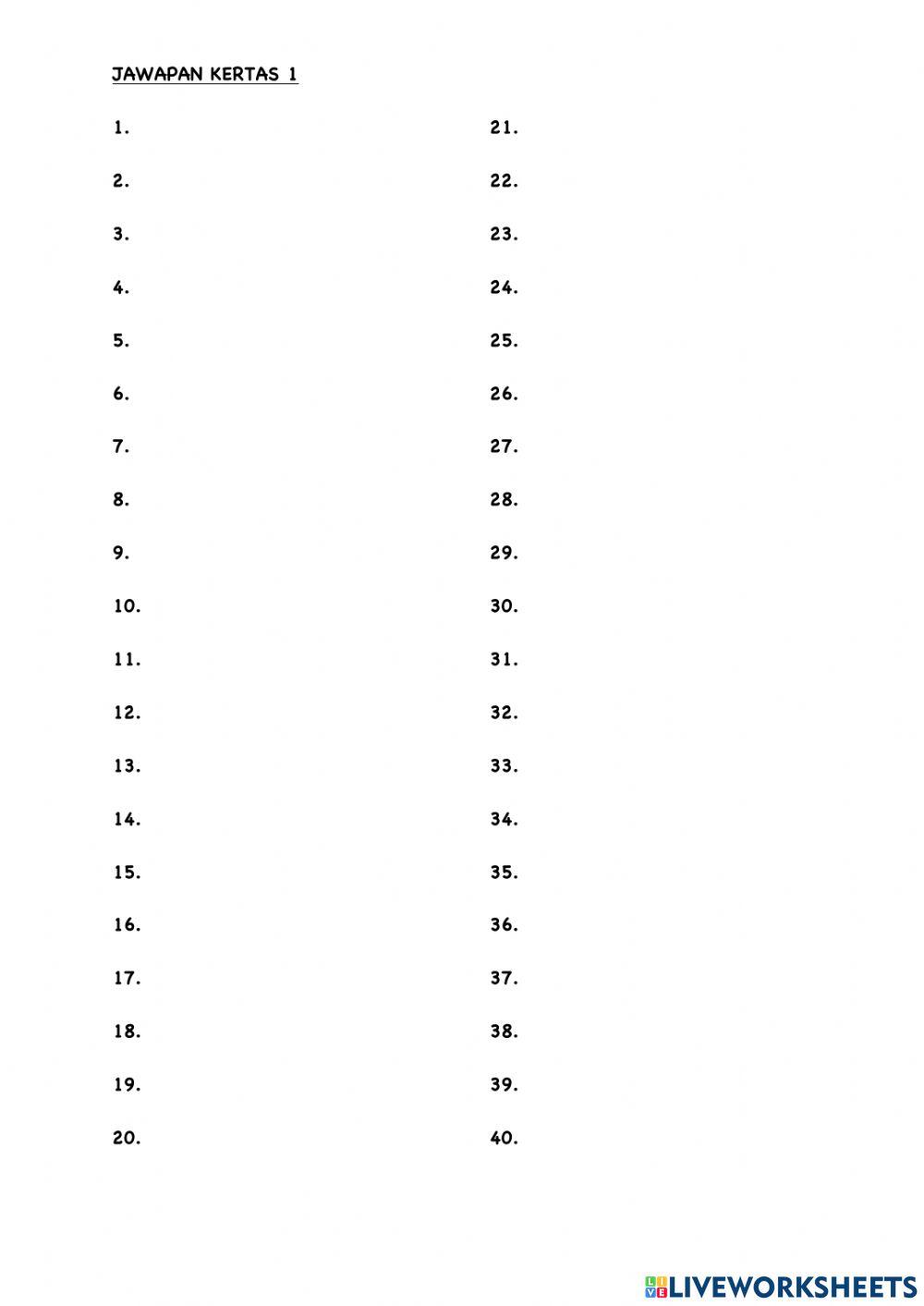 Kertas 1 percubaan bio kssm spm (jawapan)