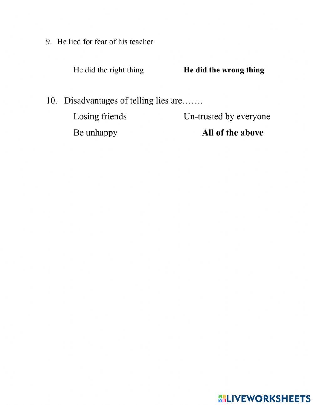 Truthfulness notes 2