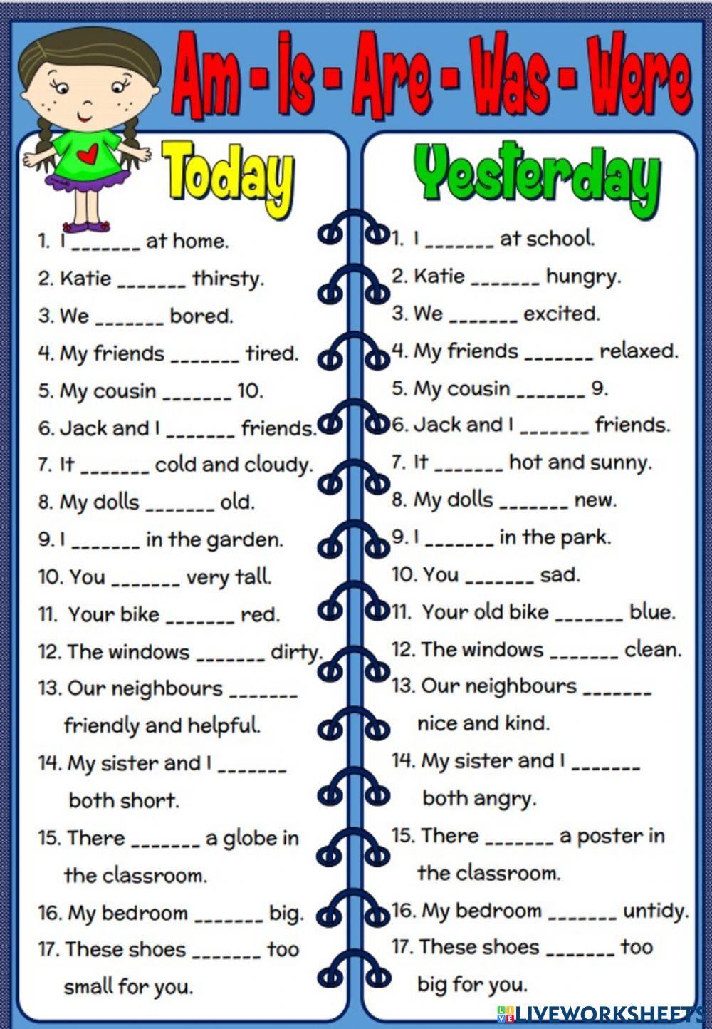 Verb to be (is,am,are,was,were)