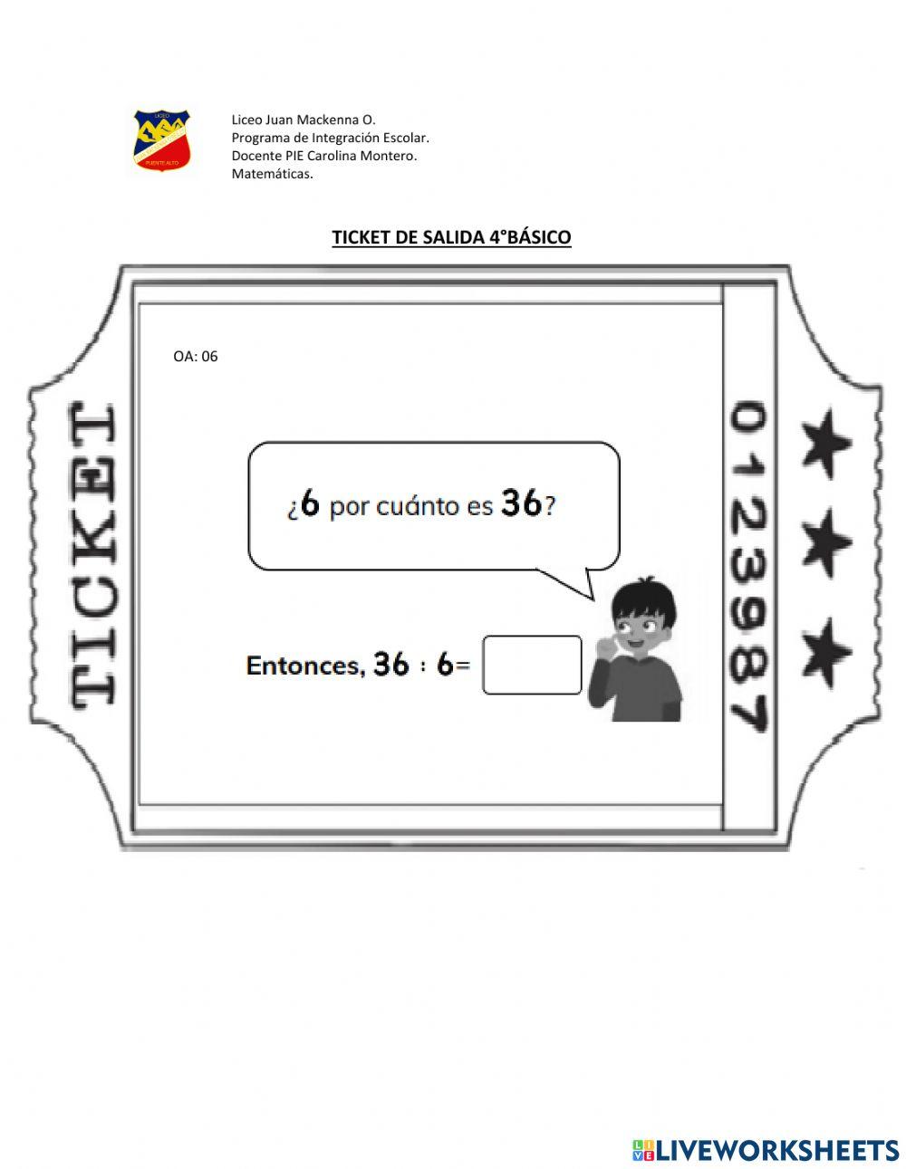 Ticket de salida