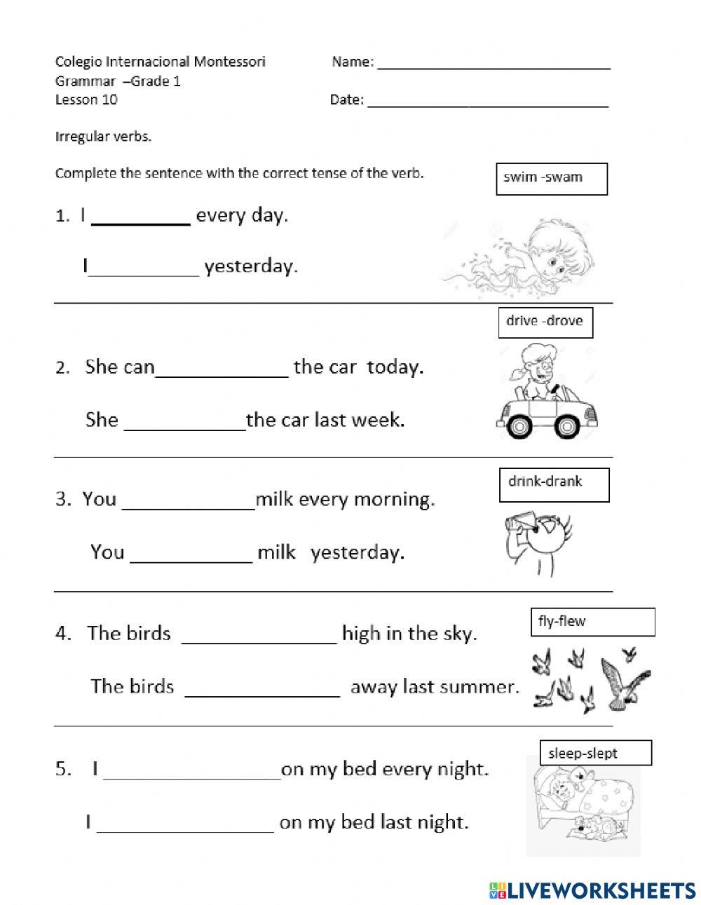 Irregular Verbs Lesson 10
