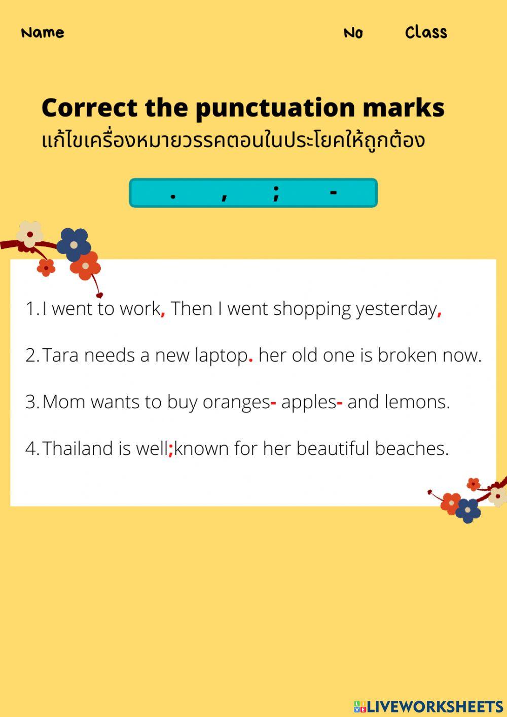 Punctuation Marks Punctuation Marks
