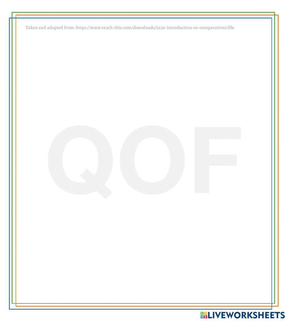 Comparative Adjectives Worksheet