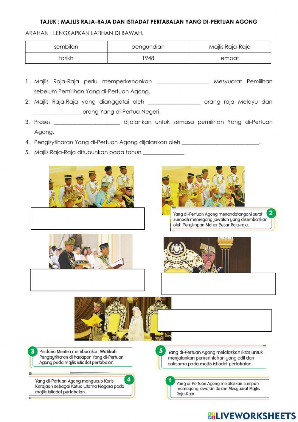 Majlis raja-raja dan istiadat pertabalan YDPA