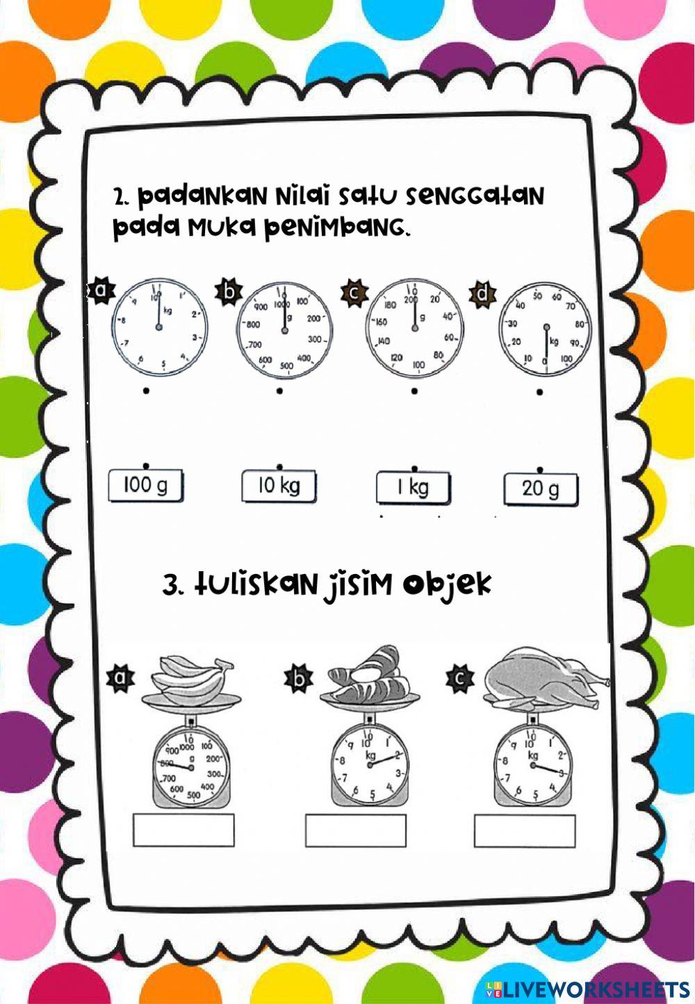 Kenali jisim dan timbang jisim