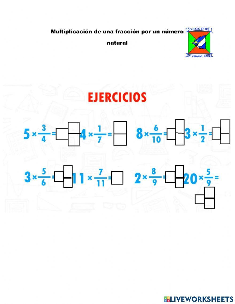 Multiplicación de una fracción por un numero entero
