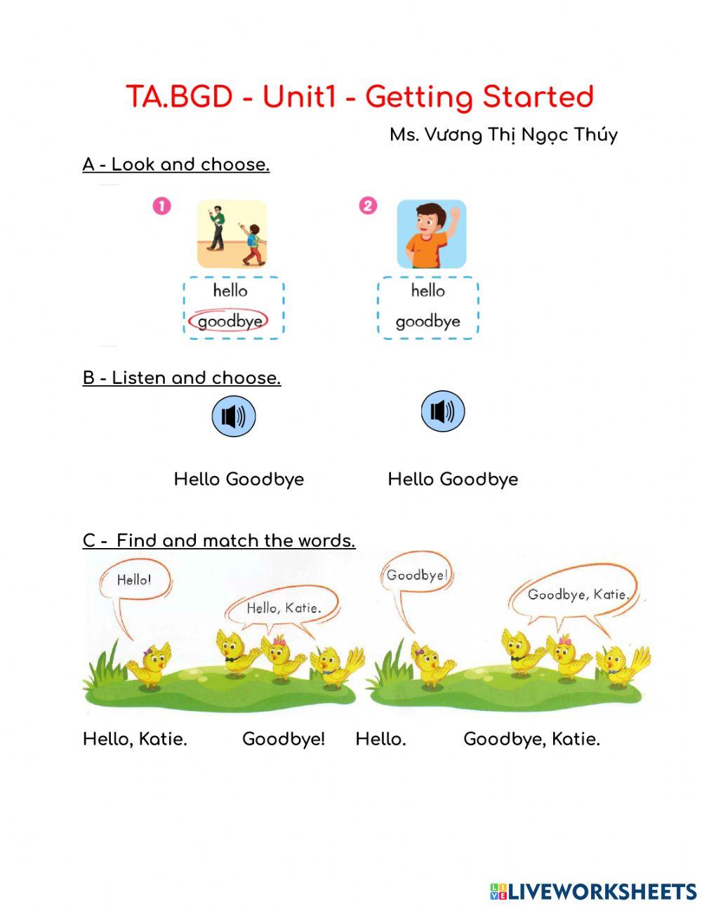 I - Learn Smart Start - Unit 1 - getting Started