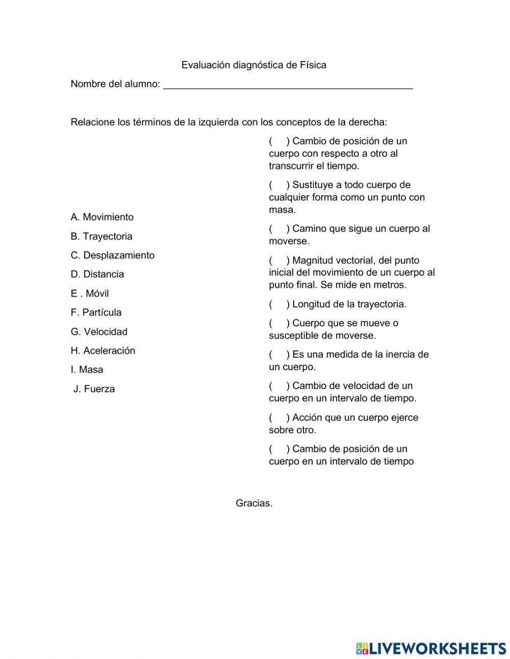 Diagnóstico de física