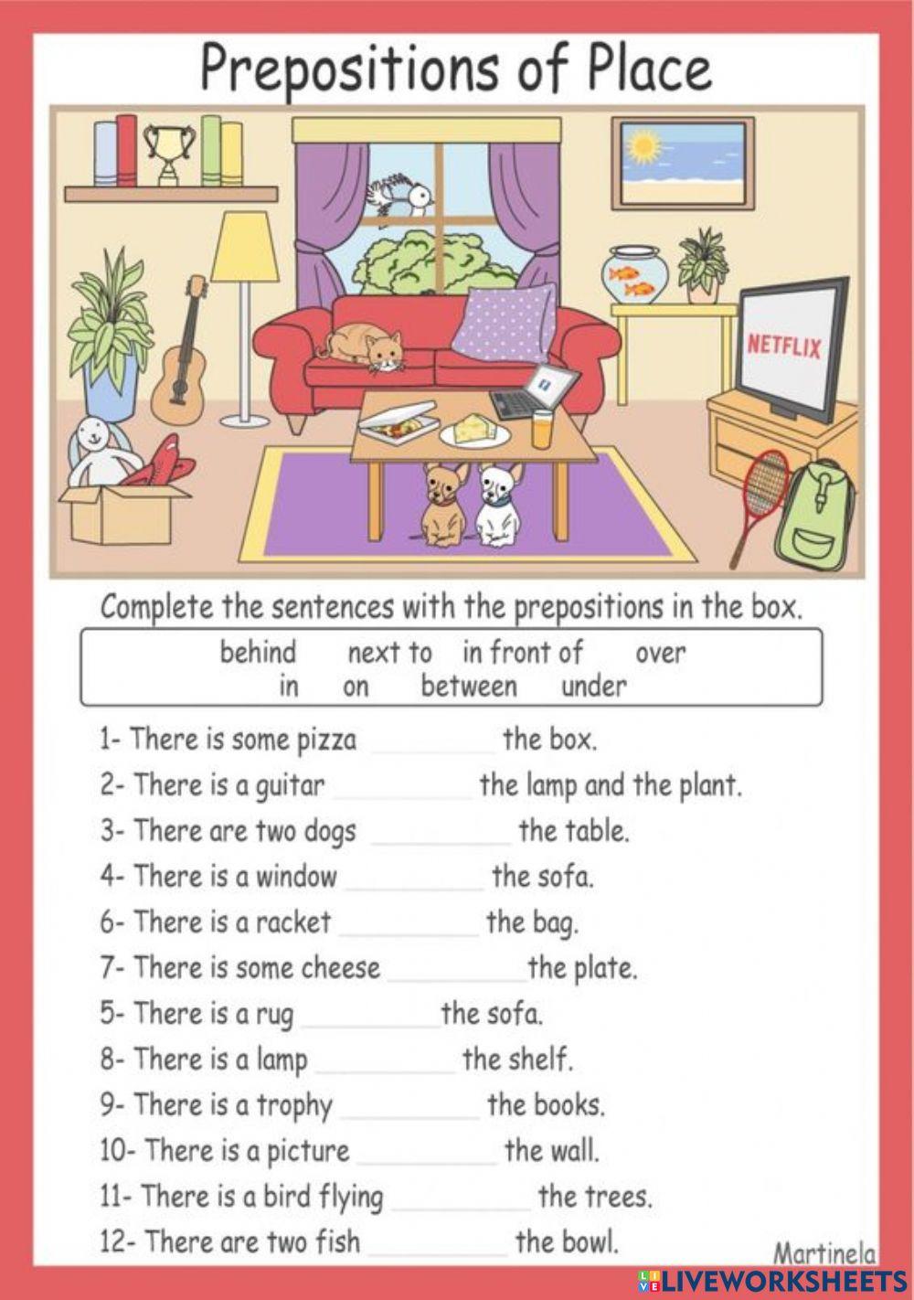 Prepositions of place