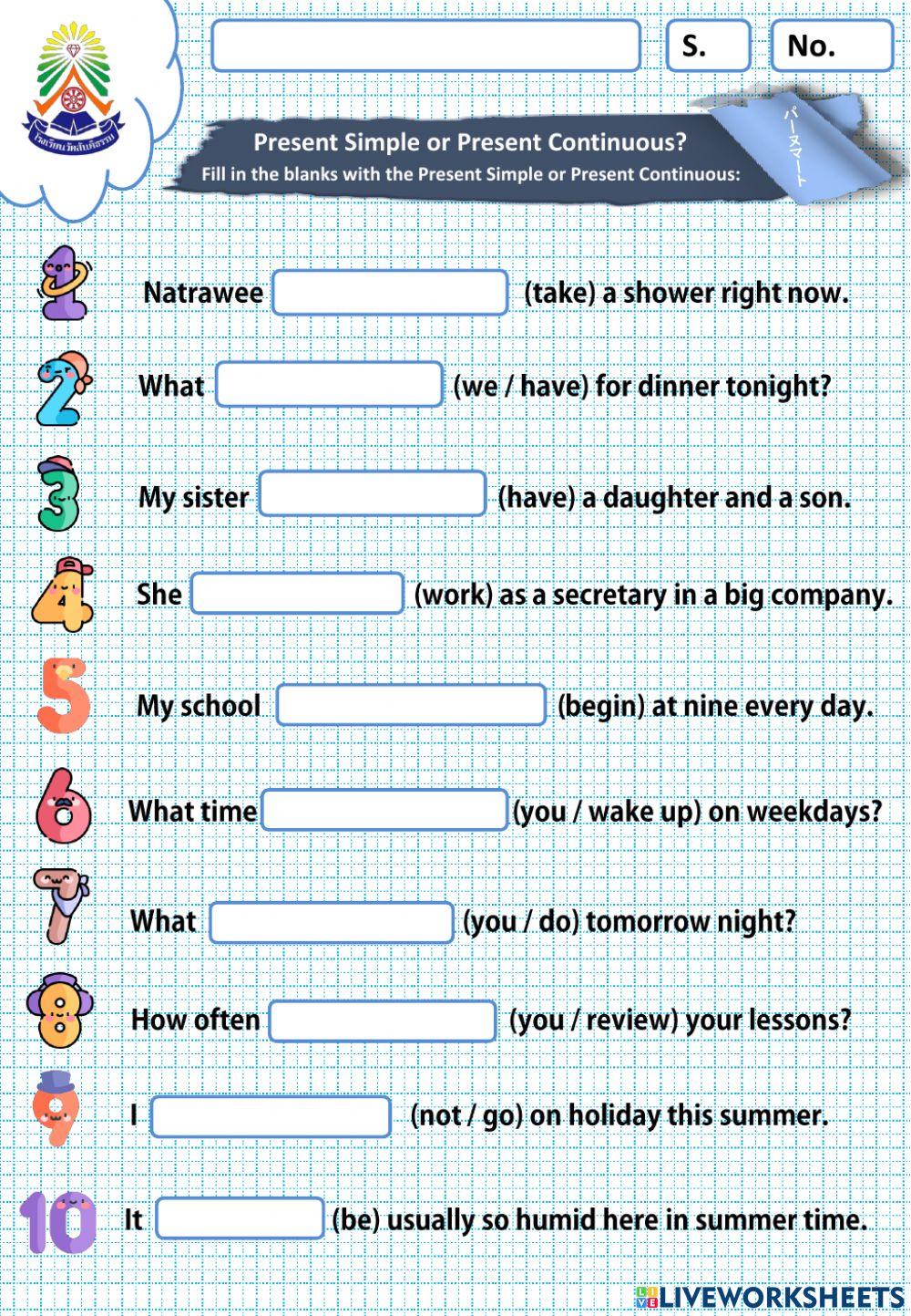 Present Simple or Present Continuous Tense