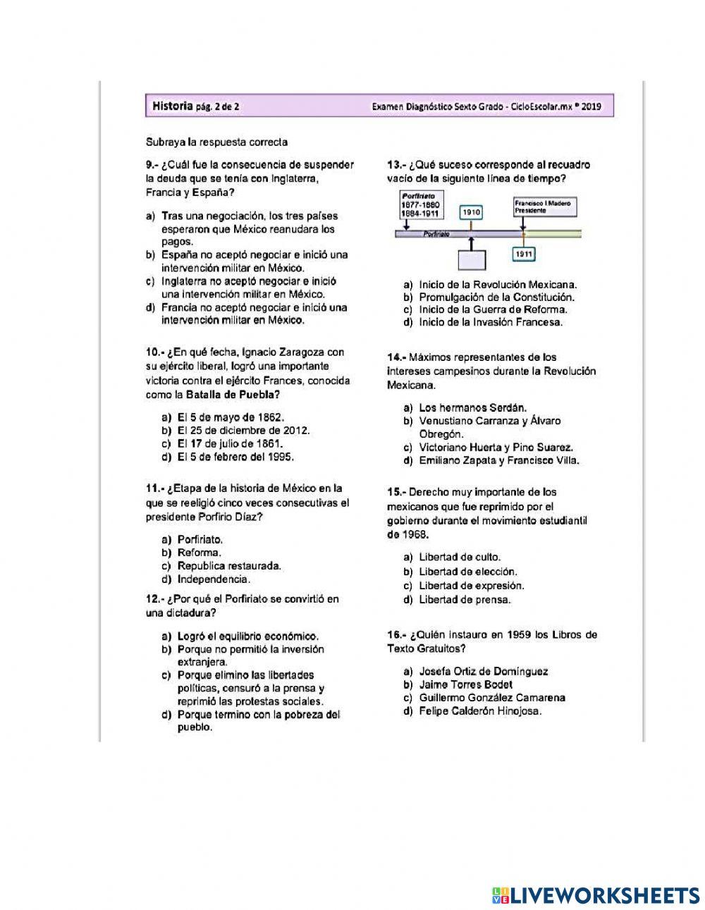 Diagnostico historia
