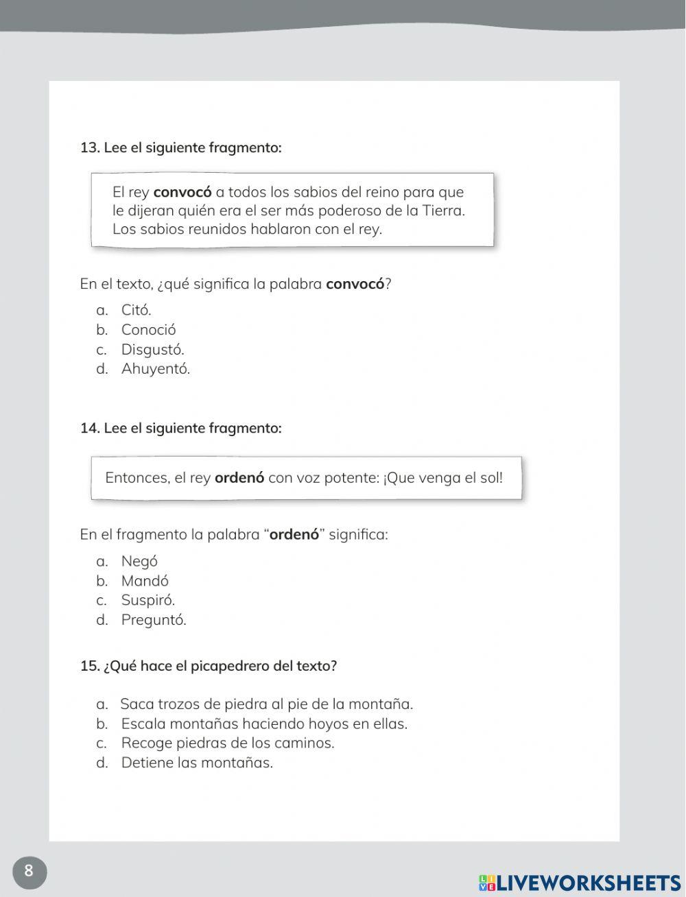 Comprensión Lectora