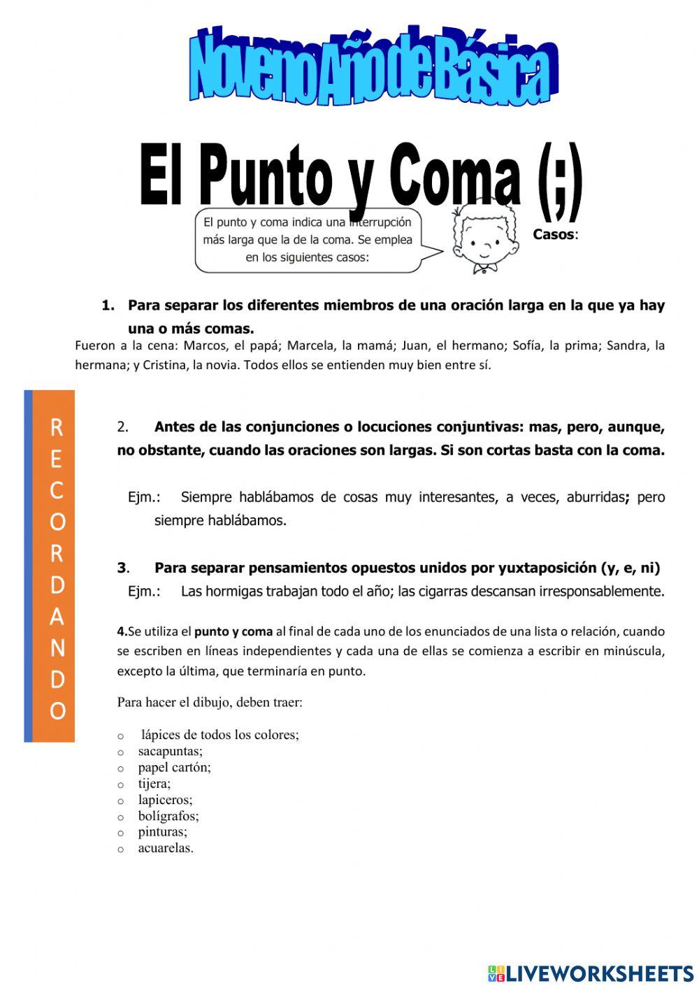 Aplicando el punto y coma