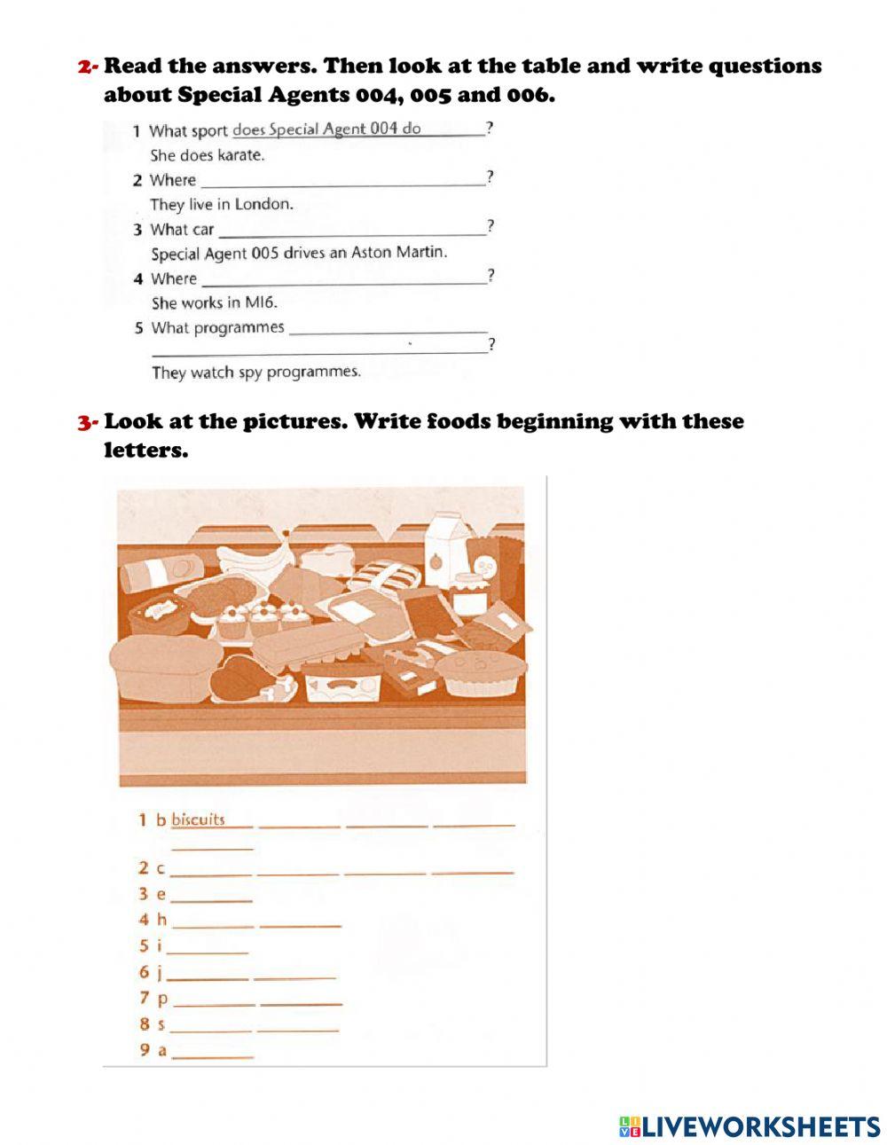 Grammar and vocabulary
