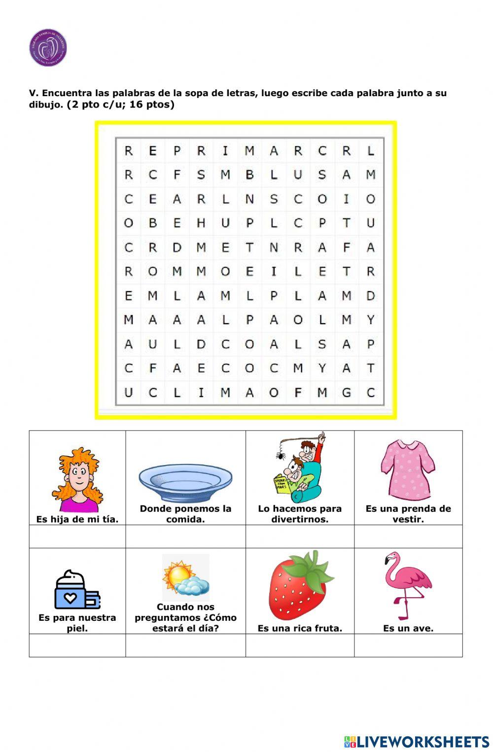 Evaluación 2° básico