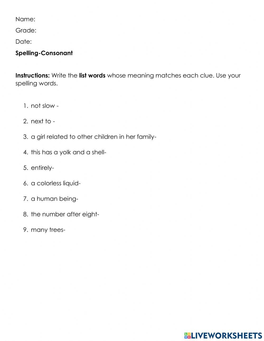 Consonant Consonant