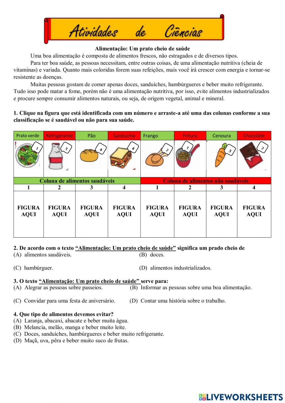 Ciências - Alimentação saudável